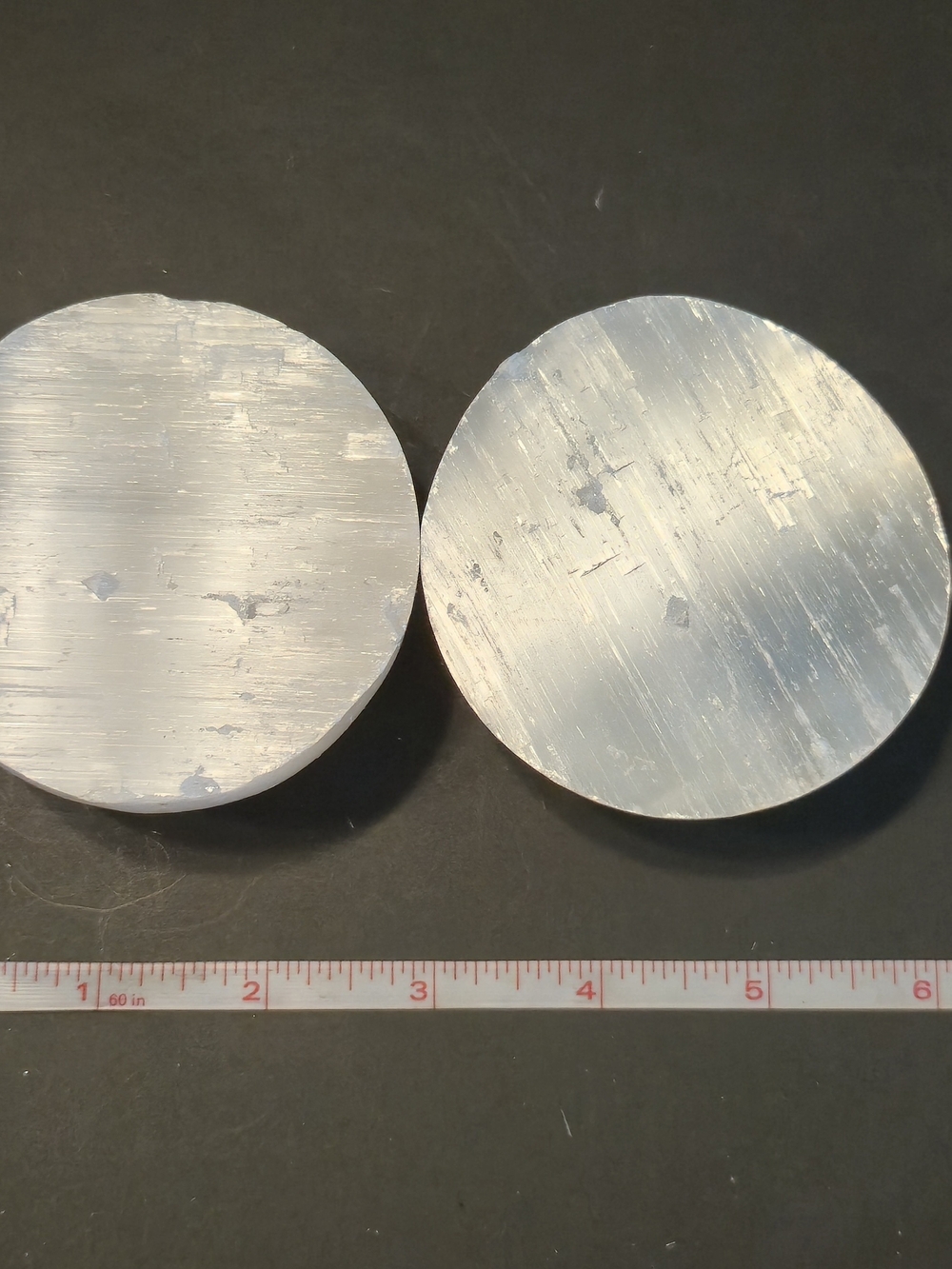 🤍 Satin Spar Selenite Sphere • Broken 2-Piece • 18.66 oz